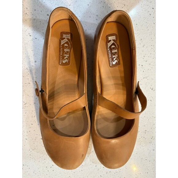 Tan Leather Korks Mary Janes - Picture 9 of 9